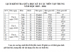 Lịch kiểm tra học kỳ II; Năm học 2025-2026
